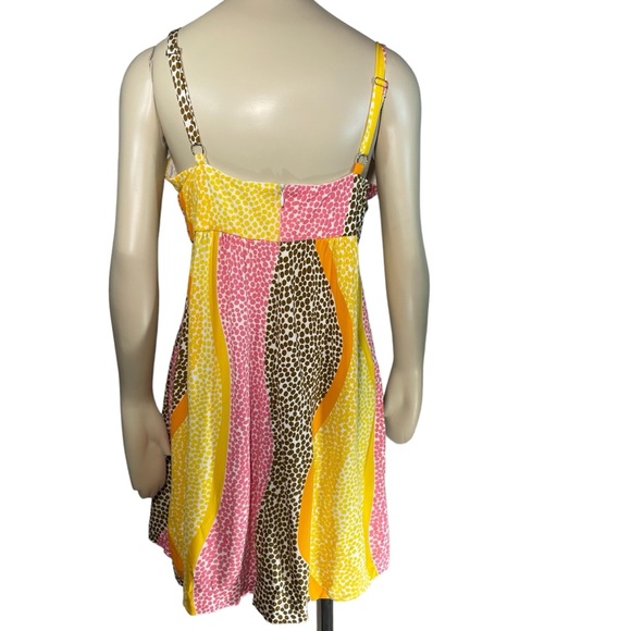 Trina Turk polka dot slip dress sz 8 multi color midi - Picture 5 of 10